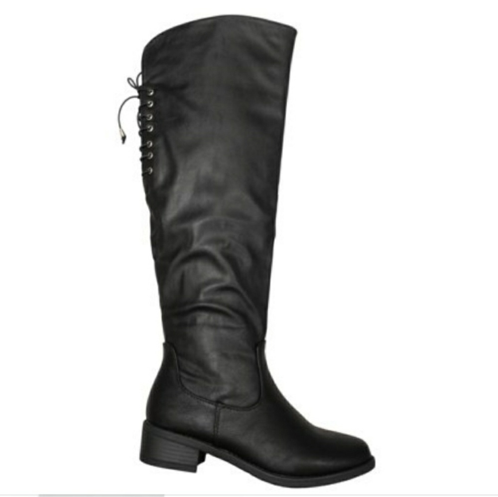 Faux Leather Knee-high boots